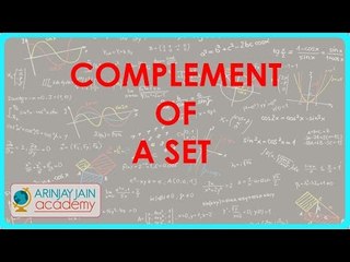 500.$ CBSE  Maths Class XI, ICSE Maths Class 11-    Complement of a set