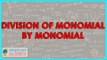 353.CBSE Class VIII, ICSE Class VIII -  Division of Monomial by Monomial