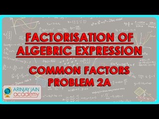 345.Class VIII   Factorisation of Algebric expression through common factors   Problem 2A