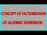 355.CBSE Class VIII, ICSE Class VIII -   Concept of Factorisation of Algebric expression