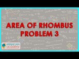375.CBSE Class VIII, ICSE Class VIII -    Area of Rhombus Problem 3