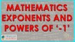 407.Class VII - Mathematics Exponents and Powers of - 1