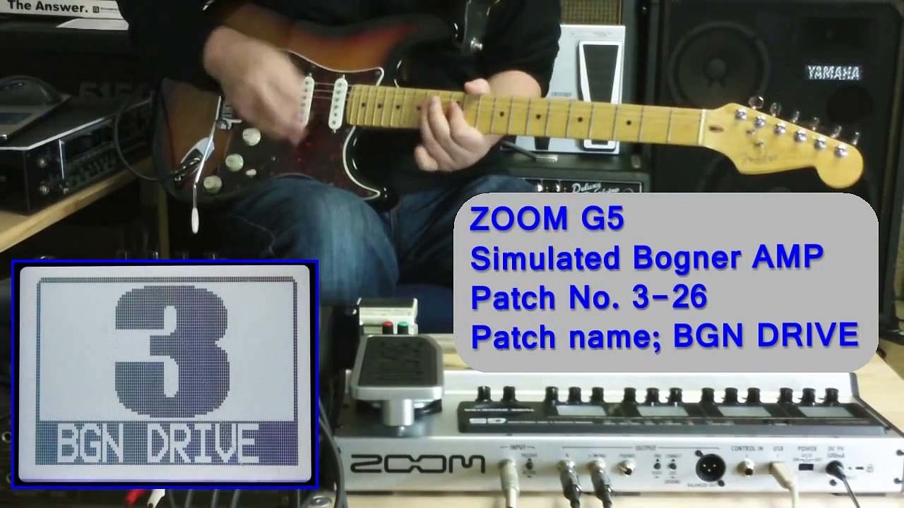 Compared ZOOM G5 With POD HD In Several Preset Drive Patch Sounds. / Fender 50th Lon Star Strat.