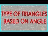 417.CBSE Class VI Maths,  ICSE Class VI Maths -  Type of Triangles - Based on Angle
