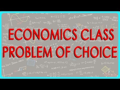 1333. Economics Class - Problem of choice