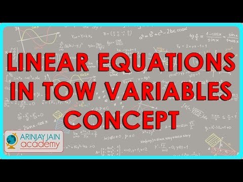 1343. $ CBSE Maths Class IX, ICSE Maths Class 9 - Linear equations in tow variables concept