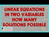 1339. Mathemtatics   Class ix   Linear equations in two variables   How many solutions possible
