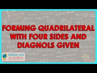 1385. Mathematics - Class VIII - Forming quadrilateral with four sides and diagnols given
