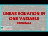 1376. CBSE Class VIII, ICSE Class VIII - Mathematics - Linear Equation in One Variable - Problem 5