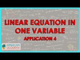 1382. CBSE Class VIII, - Mathematics - Linear Equation in One Variable - Application 4