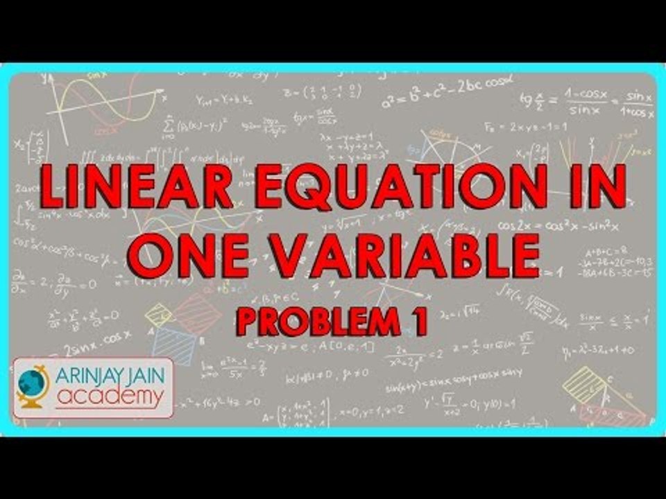 1380. CBSE Class VIII, ICSE Class VIII - Mathematics - Linear Equation in One Variable - Problem 1