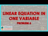 1375. CBSE Class VIII, ICSE Class VIII - Mathematics - Linear Equation in One Variable - Problem 6