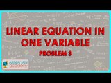 1378. CBSE Class VIII, ICSE Class VIII - Mathematics -  Linear Equation in One Variable - Problem 3