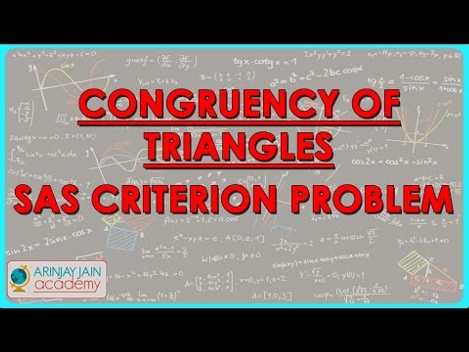 1412. Mathematics Class VII -  Congruency of Triansles - SAS criterion problem