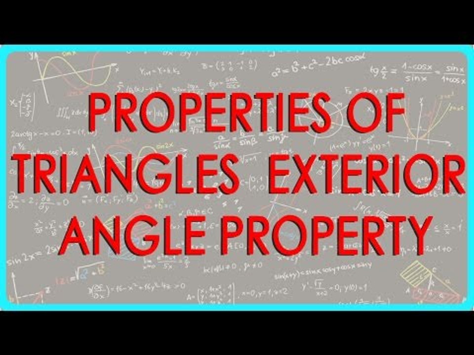 137-CBSE Class VI maths,  ICSE Class VI maths -   Properties of Triangles  - Exterior angle property