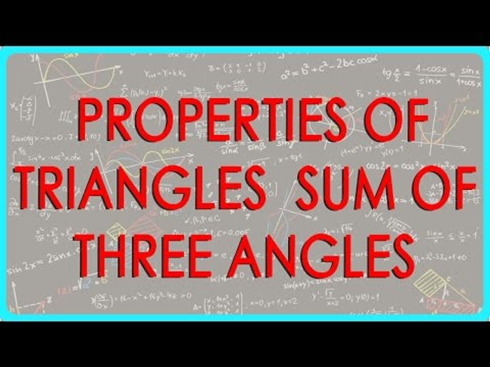 139-CBSE Class VI maths,  ICSE Class VI maths -   Properties of Triangles  - Sum of three angles