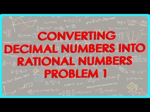 114-CBSE Math Class IX, ICSE Class 9 - Converting decimal numbers into rational numbers - Problem 1
