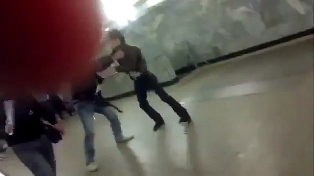 NEW Extreme Russian Subway Crazy Fight Russian Police Reaction Watch only from Russia 2013