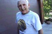 80 year old man hits hook shots from far out - basketball