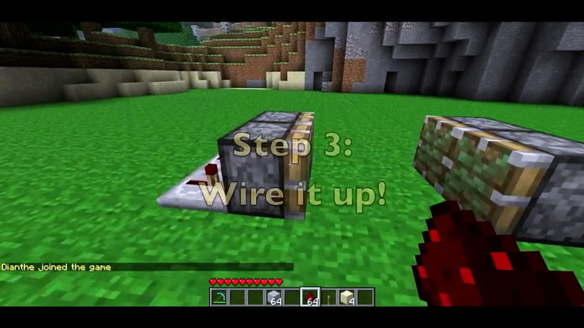 Minecraft How To Make A Piston Trap Door