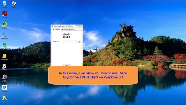 Cisco AnyConnect VPN Client on Windows 8.1