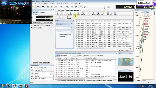 SDR-RADIO - Ham Radio Deluxe, FT-2000, IF-2000, SDR-IQ all running in synchronisation