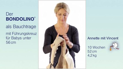 Bondolino Bindeanleitung Bauchtrage