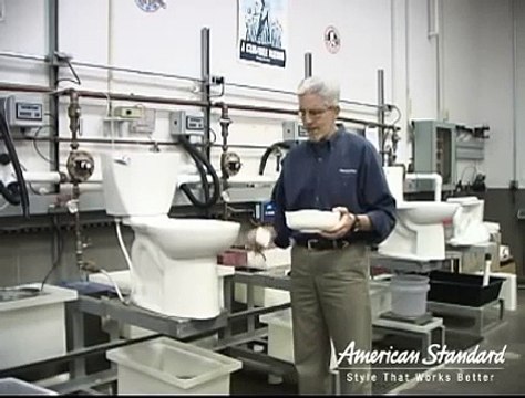 American Standard Cadet 3 Toilet Flush Demonstration (Flushes Cell Phones and Hot Dogs)