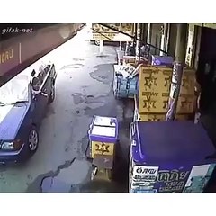 Elle  échappe à la mort de quelques secondes.