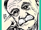 Adios mario benedetti  poeta escritor uruguayo latinoamericano universal caricatura eduardo soto