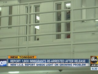 Report: 1,800 immigrants re-arrested after release