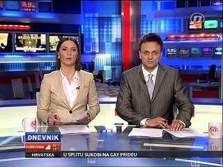 Gay Pride Split Violence (Nova TV)