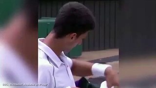 Furious Novak Djokovic Fail attempt to rip off his shirt