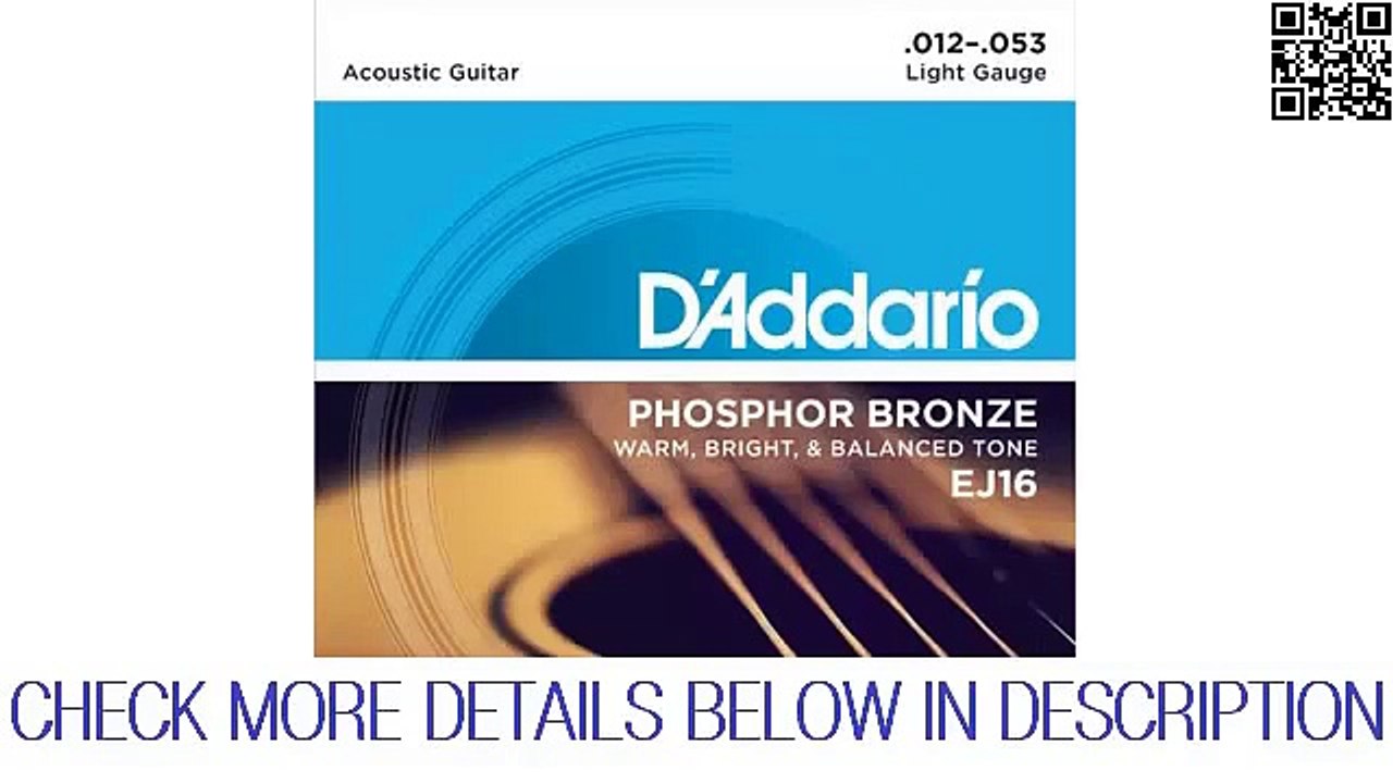 D`Addario EJ16 Phosphor Bronze Acoustic Guitar Strings, Light Preview