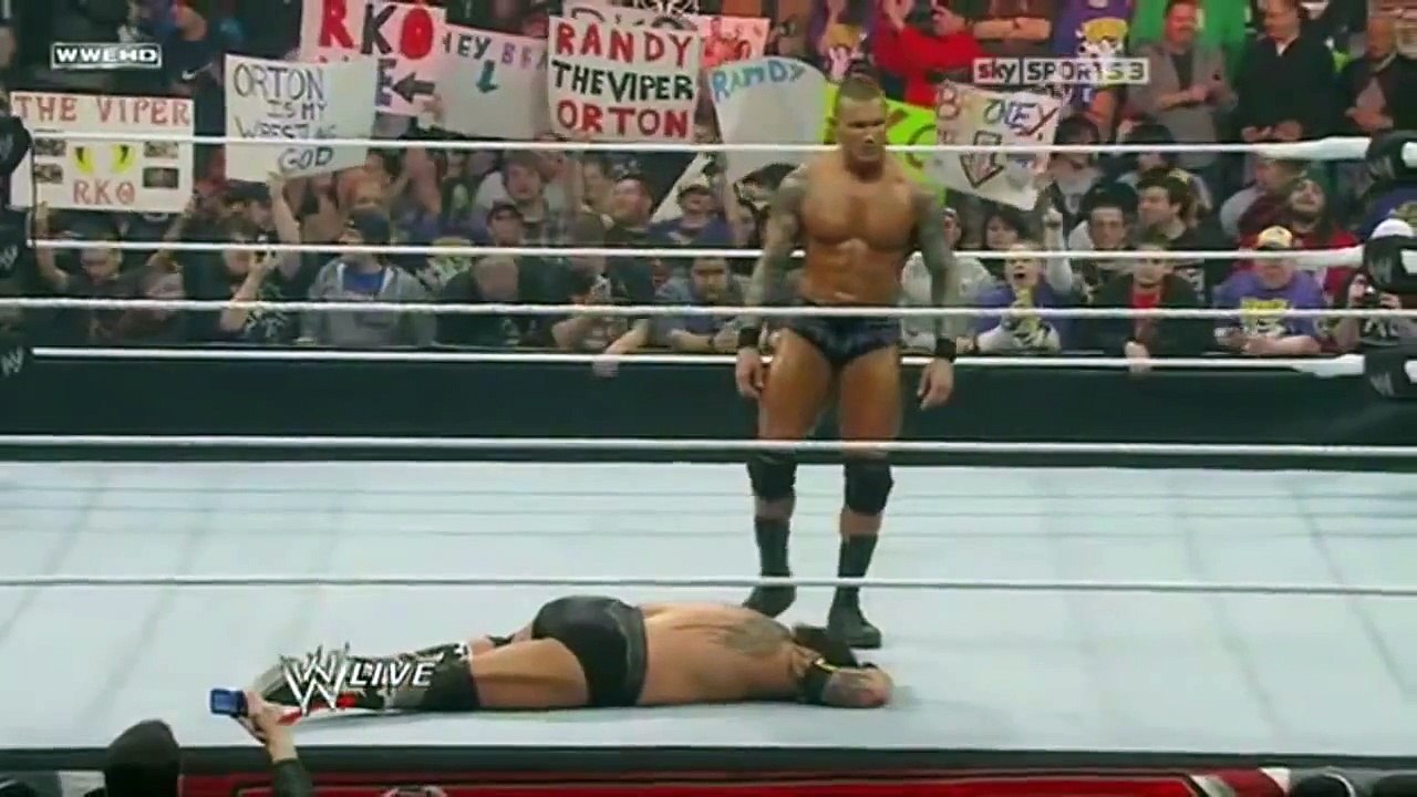 Raw 31/1/11 Randy Orton Punts Husky Harris [Nexus] HD