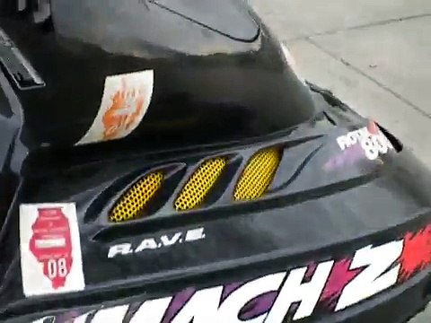 98 Ski Doo Mach Z 800 Triple Dyno Port Silencers Center Dump