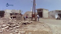 وكالة قاسيون: ادلب غارة بالطيران الحربي على بلدة التمانعة(2) 29-6-2015