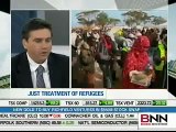 Author of Frontier Justice speaks about refugees on BNN-TV Squeezeplay