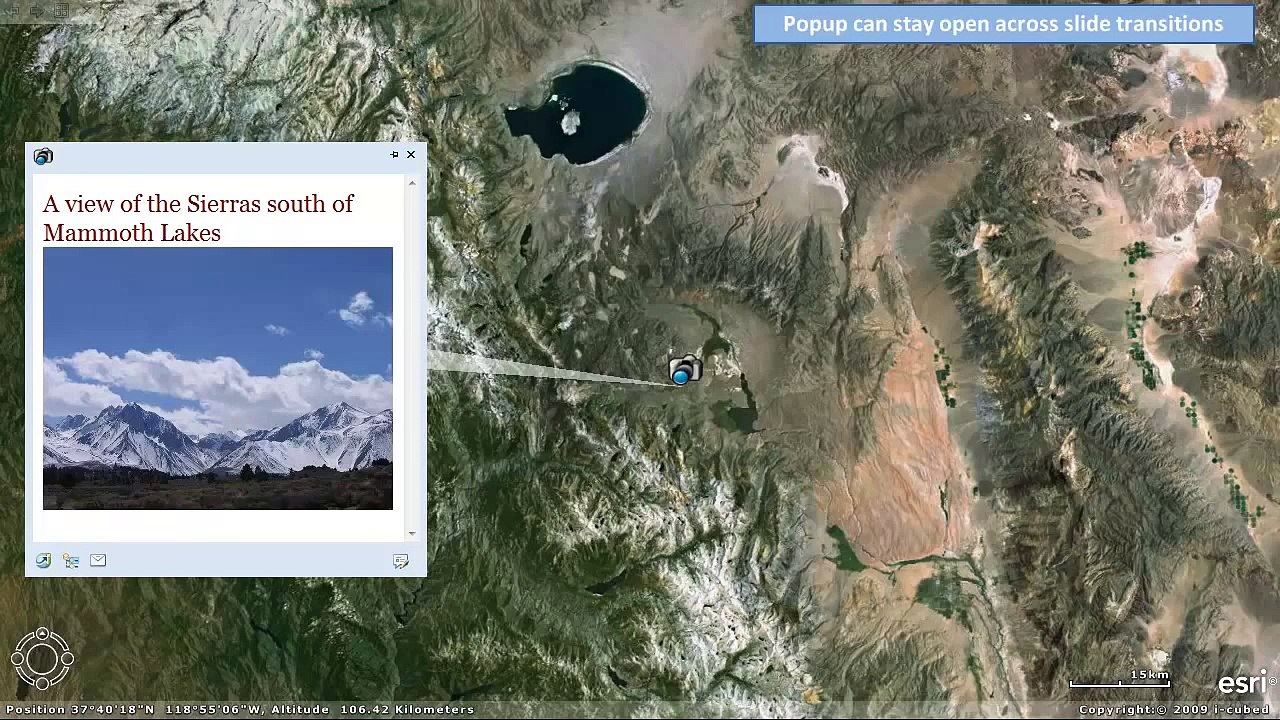 ArcGIS Explorer Desktop 2500 presentation functionality