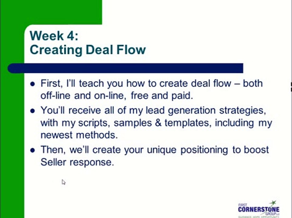 How to Make Big Money with Small Apartments - Week 4 - Creating Deal Flow