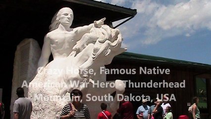 Crazy Horse, Famous Native American War Hero -Thunderhead Mountain, South Dakota, USA