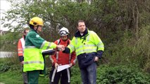 Giertank ontploft tijdens sponsorloop Hellevoetsluis inzet Brandweer CBRN peleton GHOR DCMR Politie