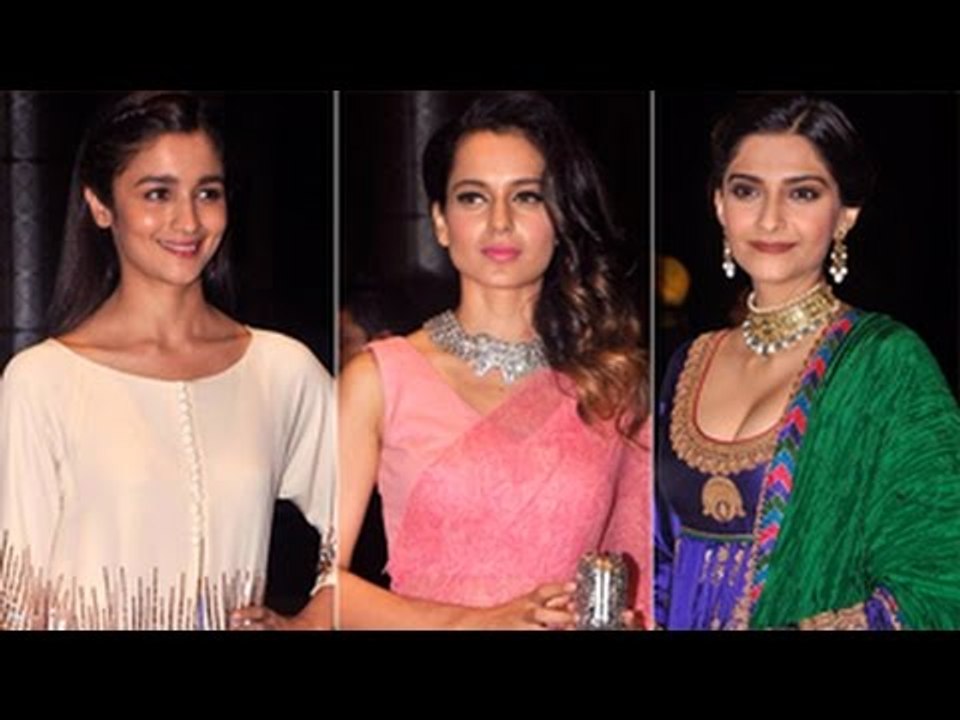 Alia Bhatt, Kangana Ranaut & Sonam Kapoor at Shahid Kapoor & Mira Rajput's GRAND WEDDING RECEPTION