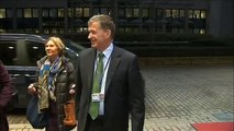 Il ministro dell'Istruzione Stefania Giannini arriva a Bruxelles per un vertice UE