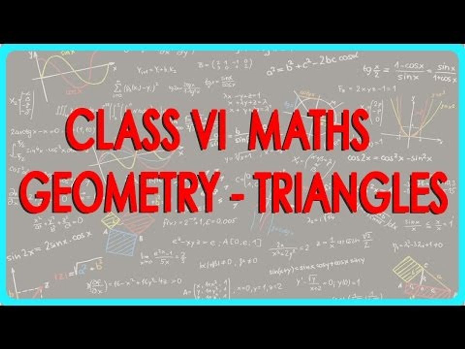 60. CBSE ICSE Class VI  Maths -   Geometry - Triangles