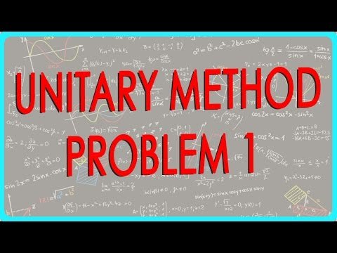 $ CBSE Class VI Maths, ICSE Class VI Maths - NCERT Unitary method Problem 1