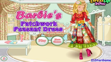 Barbie's Patchwork Peasant Dress