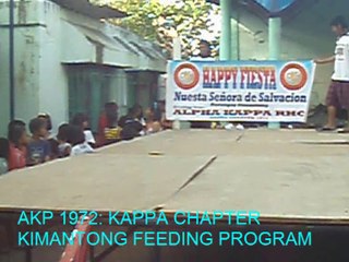 KAPPA CHAPTER YEARLY FEEDING PROGRAM