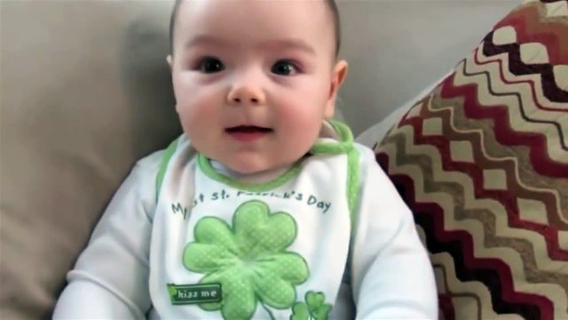 Baby cries when listening sings so cute