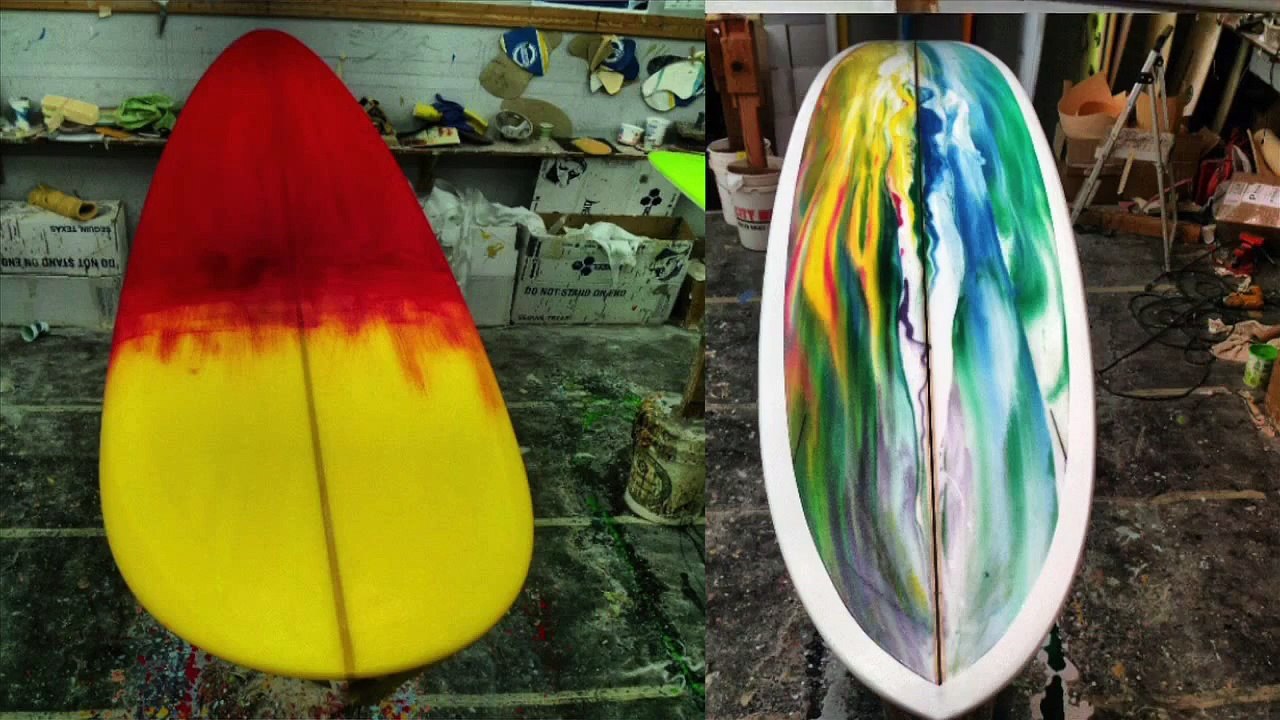 Surfboard Color Work Foam Stain video Dailymotion